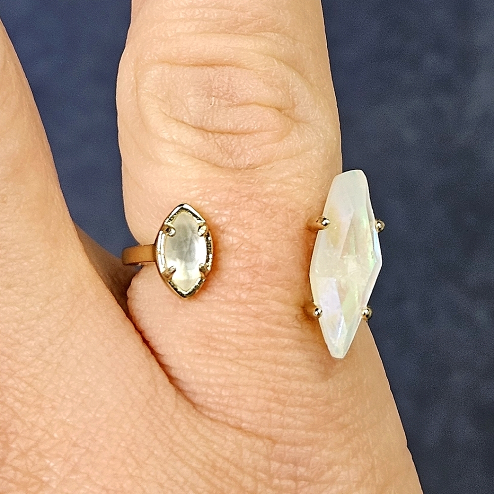 Kendra Scott Open Band Mother Of Pearl Style Gold Colored